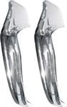 Bumper Guards, Front, Steel, Chrome, Chevy, Pair