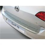 ABS Achterbumper beschermlijst Volkswagen Golf VII 3/5 deurs 2013- 'Ribbed' 'Brushed Alu' Look