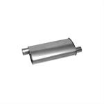 Muffler, SoundFX Series, Steel, Aluminized, 2.50" Inlet/2.25" Outlet