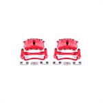 Brake Calipers, Cast Iron, Red Powdercoated, 2-piston, Ford