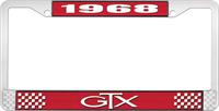 1968 GTX LICENSE PLATE FRAME - RED