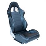 Sport seat 'DS' - Carbon-look Synthetic leather - Dual-side reclinable back-rest - incl. slides