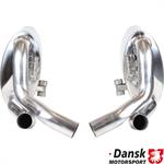 Rear sport exhaust set, stainless steel, polished