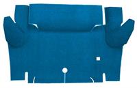 1965-66 Mustang Convertible Nylon Loop Carpet Trunk Mat - Medium Blue