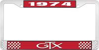 1974 GTX LICENSE PLATE FRAME - RED