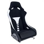 Sport seat 'RT' - Black/Grey - Non-reclinable fibreglass back-rest