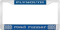 PLYMOUTH ROAD RUNNER LICENSE PLATE FRAME - BLUE