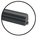 Quarter Window Vertical Seals, Plain Rubber