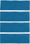 1971-73 Mustang Fastback 4 Piece Nylon Loop Fold Down Carpet Set - Medium Blue