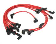 Spark Plug Wires, Flame-Thrower, RFI Suppression, 8mm, Red, Stock Boots, Chevy, Small Block, V8, Kit