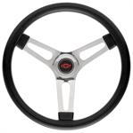 Steering Wheel Kit, 67-68 Chevrolet, Symm. Foam, 1.5, Tall Cap, Red Bowtie