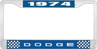 1974 DODGE LICENSE PLATE FRAME - BLUE