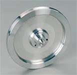 Power Steering Pulley, V-Belt, 1-Groove, Aluminum, Clear Powdercoated, .625 in. Bore, Chevy/Mopar, Each