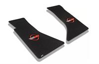 Floor Mats With C4 Embroidered Logos, black