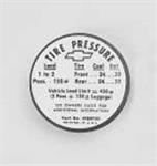 Decal,Tire Pressure,1966