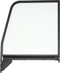 1955-59 (2nd series) GM Truck Clear Door Glass with Black Frame; LH