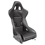 Sport seat 'RR' - Black Synthetic leather - Non-reclinable fibreglass back-rest