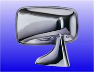 Rear View Mirror Stainless Right