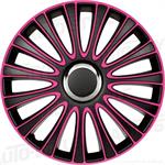 4-Delige Wieldoppenset LeMans 13-inch zwart/roze