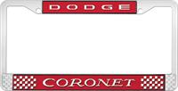 nummerplåtshållare, DODGE CORONET - röd