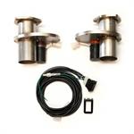 Exhaust Cutouts, Electric, Stainless Steel, 3"
