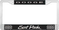 DODGE SCAT PACK LICENSE PLATE FRAME - BLACK/SILVER