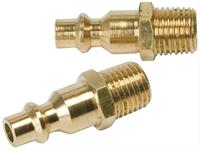 Air Tool Fitting, V-Style, Brass, Natural, 1/4 in. NPT Female Thread, 1/4 in. NPT Male Thread, Each