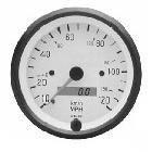 Speedometer Electric 120mph 3 1/8", White Dial