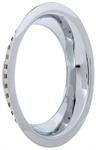 Chrome Rally Wheel Trim Ring	 15" x 3" Deep	 Round Lip	 for OE Wheel Only
