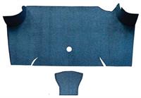 1967-68 Mustang Fastback Loop Carpet Trunk Mat  - Medium Blue