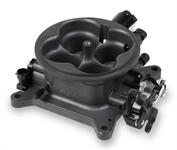 Throttle Bodies, Universal, 4150 Flange, 4-Barrel, Multi-Port Injection, Cable Actuated, 1,000 cfm, Aluminum, Gray Anodized