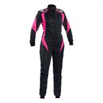 FIRST ELLE OVERALL FIA 8856-2018 BLACK / FUCHSIA SZ. 50