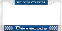 PLYMOUTH BARRACUDA LICENSE PLATE FRAME - BLUE