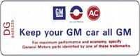 Decal "KEEP YOUR GM ALL GM"