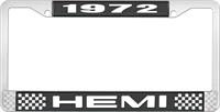 1972 HEMI LICENSE PLATE FRAME - BLACK