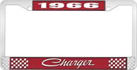 1966 CHARGER LICENSE PLATE FRAME - RED