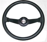 Steering Wheel Black Leather 350mm ( 95mm Deep )