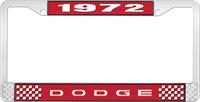 1972 DODGE LICENSE PLATE FRAME - RED