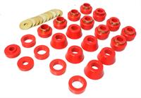 Body Mount Bushings, Polyurethane, Red