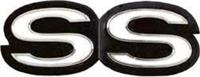 Grille Emblem, Stock Style, Black/White, SS, Chevy, Camaro 1969, Each