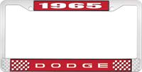 nummerplåtshållare 1965 dodge - röd