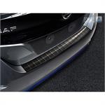Black Stainless Steel Rear bumper protector suitable for Nissan Leaf II 2017- 'Ribs'