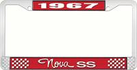 nummerplåtshållare, 1967 NOVA SS STYLE 3 röd