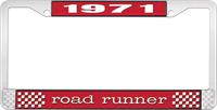 1971 ROAD RUNNER LICENSE PLATE FRAME - RED