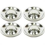 Center Cap, Rallye, Snap-On, Stainless Steel, Chrome,Chevy, Set of 4