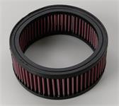 Air Filter Element, Filtercharger, Round, Cotton Gauze, Red, 6.375 in. Diameter, 2.5 in. Tall,