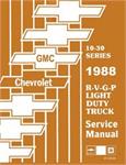 verkstadshandbok "1988 Chevrolet R, V, G, P 10-30 Series Factory OEM Service Manual"