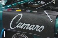 fender cover, black, "Chevrolet Camaro"