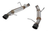 Exhaust System, FlowFX, Axle-Back, Split Rear, 409 Stainless Steel, Natural, Black Tip, Ford, Kit