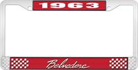 nummerplåtshållare 1963 belvedere - röd